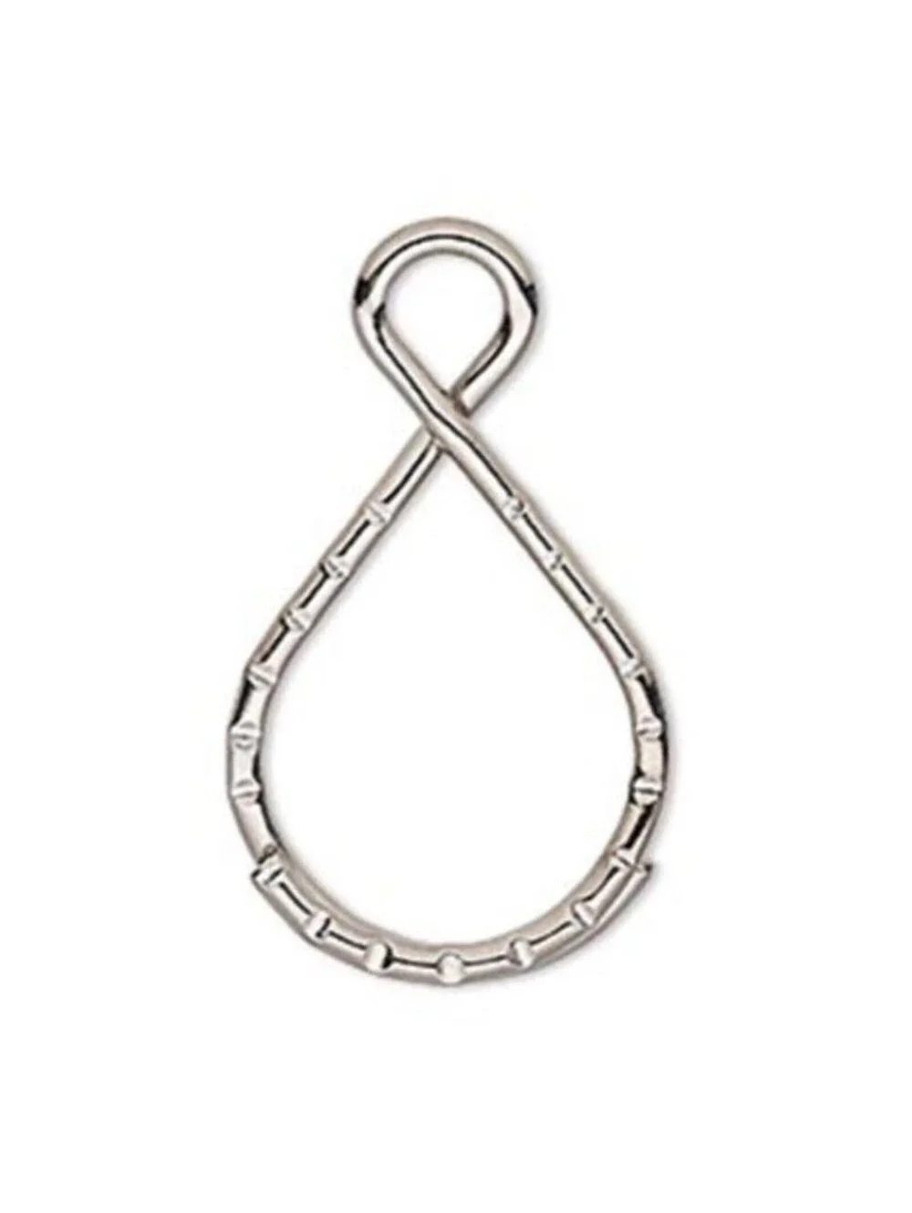 Bulk Gunmetal Black Fancy 37x18mm Key Chain Jewelry Split Ring Findings 10 pcs
